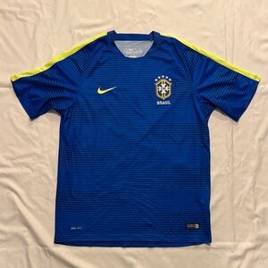 Nike Dri-Fit Brazil National Soccer Football Jersey